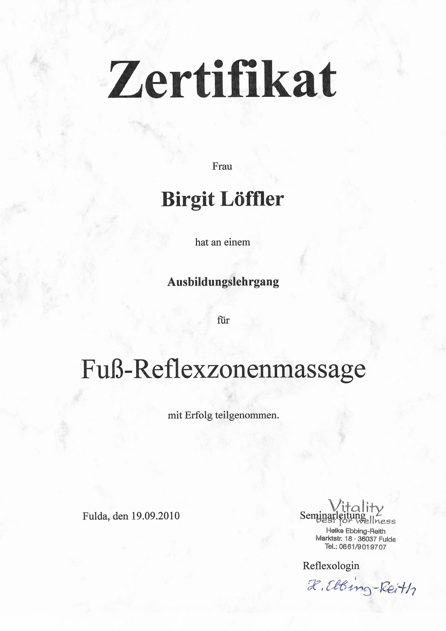 Fuß-Reflexzonenmassage von Kosmetikerin und Kosmetikstudio aus Lauterbach und Grebenhain