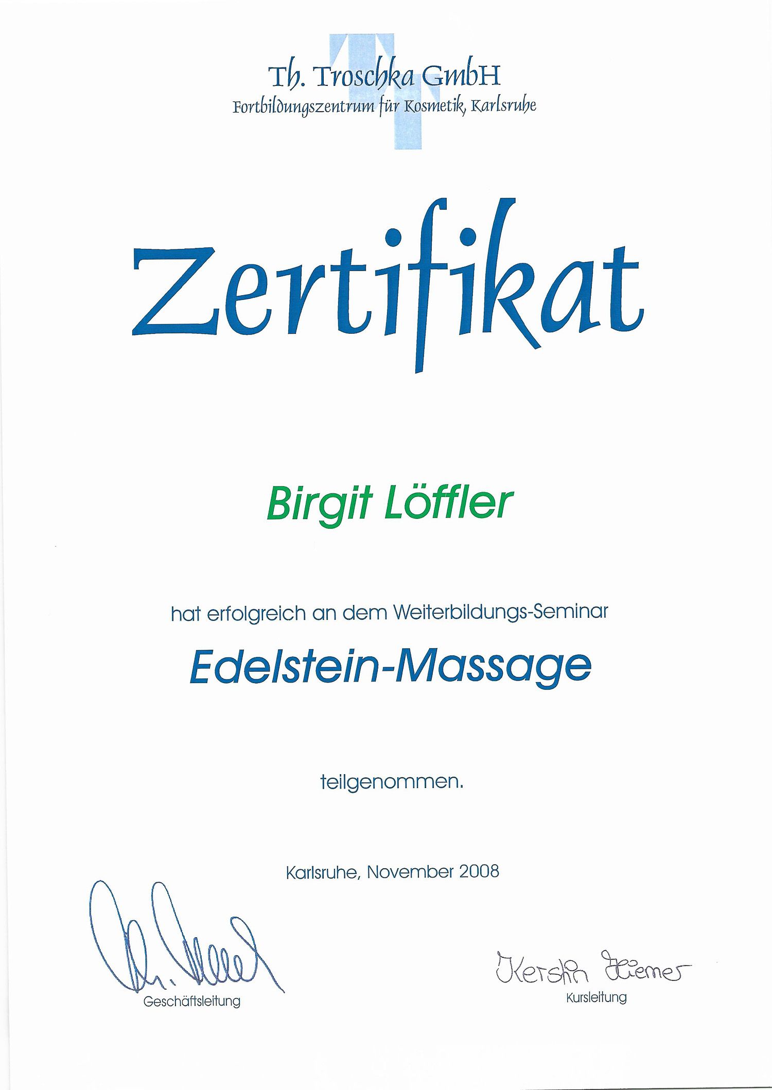 Edelstein Massage - Löffler Birgit aus Hochwaldhausen und Grebenhain